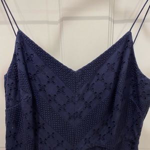 J.Crew Navy Eyelet Dress